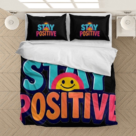 Vibrant Stay Positive Sun Design Bedding Sets