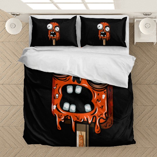 ice cream zombie 02 Orange grunge sour scream Pop Bedding Sets
