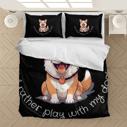 Joyful Corgi Playfulness Design Bedding Sets