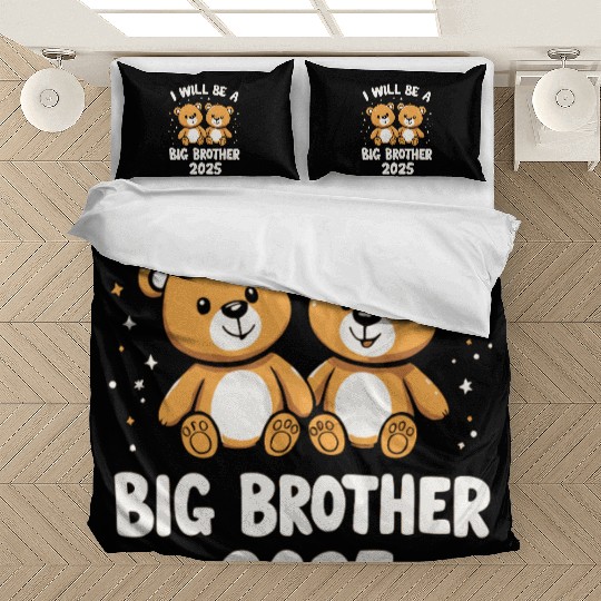 Teddy Bear Big Bro 2025 Bedding Sets | Pregnancy Announceme