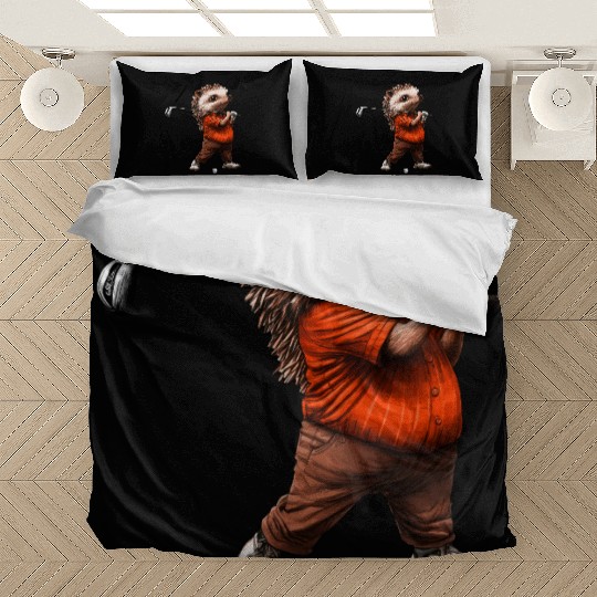 Hedgehog Golf / Golfer Hedgehog Bedding Sets