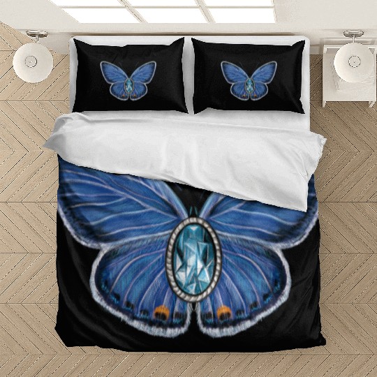 March Eastern Tailed Blue Butterfly Gemstone Art Bedding Sets