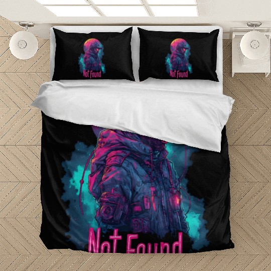 Neon Military Futuristic Explorer Night Not Found Bedding Sets