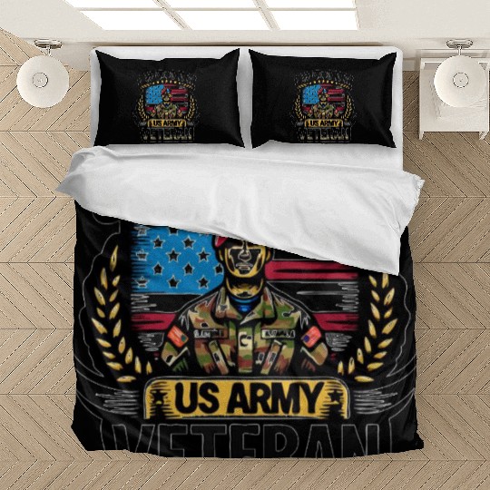 Proud US Army Vet Emblem Bedding Sets