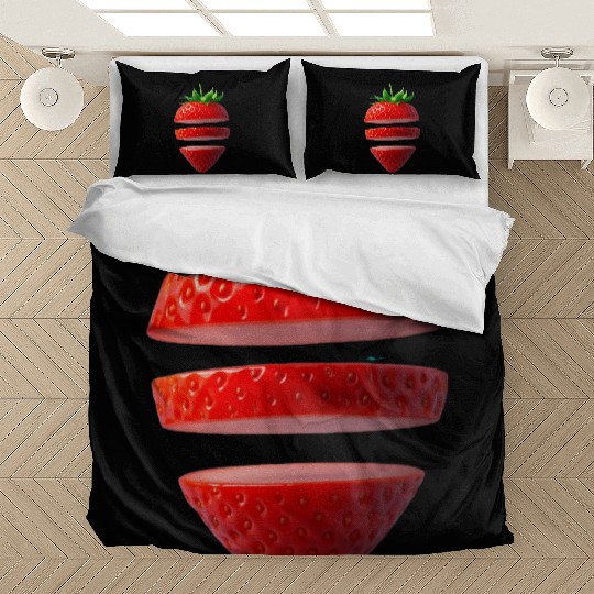 Deconstructed Strawberry Illustration Bedding Sets