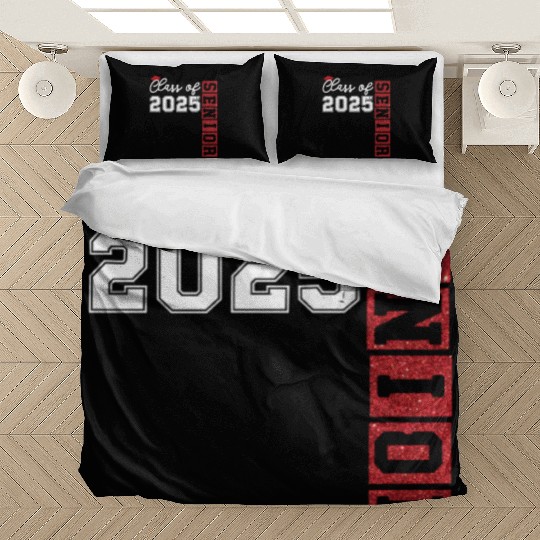 Class Of 2025 Senior Glitter Bedding Sets