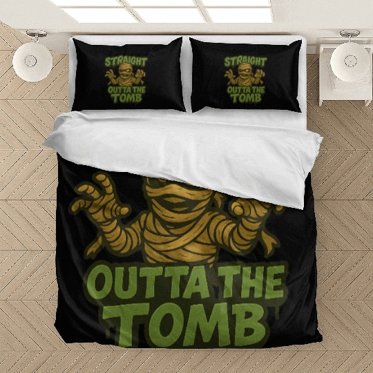 Straight Outta The Tomb | Creepy Funny Mummy Bedding Sets