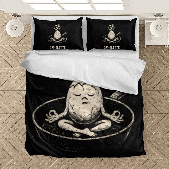 Om-Elette Zen Egg Meditation Funny Spiritual Yoga  Bedding Sets