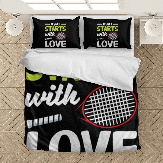 It All Starts With Love Tennis Player Bedding Sets