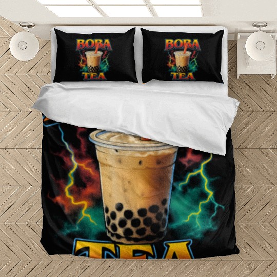 Boba Tea Favorite Food Funny Weird 90s Boba Tea Bedding Sets