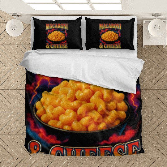 Macaroni And Cheese Favorite Food Weird 90s Bedding Sets