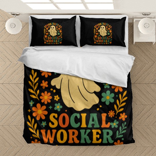 Spooktacular Social Worker Design Bedding Sets