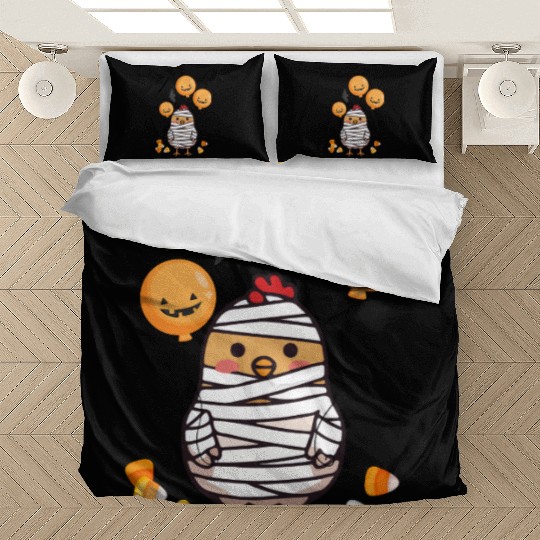 Festive Chick in Mummy Costume Bedding Sets