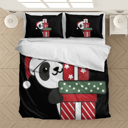 Panda Christmas Gift Winter Animals Pandas Bedding Sets