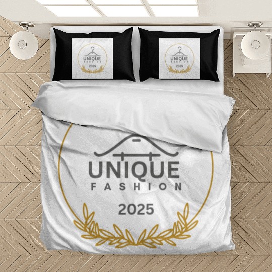 Black And Gold Minimalist Fashion Logo Bedding Sets