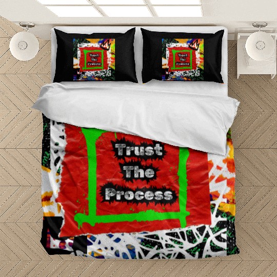 Trust The Process Graffiti Style | Green Version Bedding Sets
