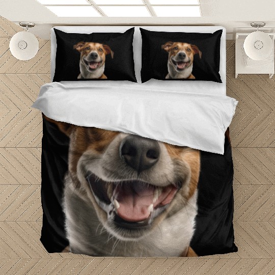 Joyful Jack Russell Dog Illustration Bedding Sets