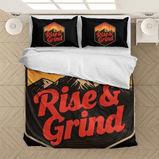 Rise & Grind – Motivational Design Bedding Sets