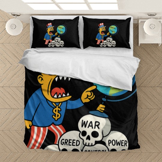 Angry Uncle America Confronts Global Enemies Bedding Sets