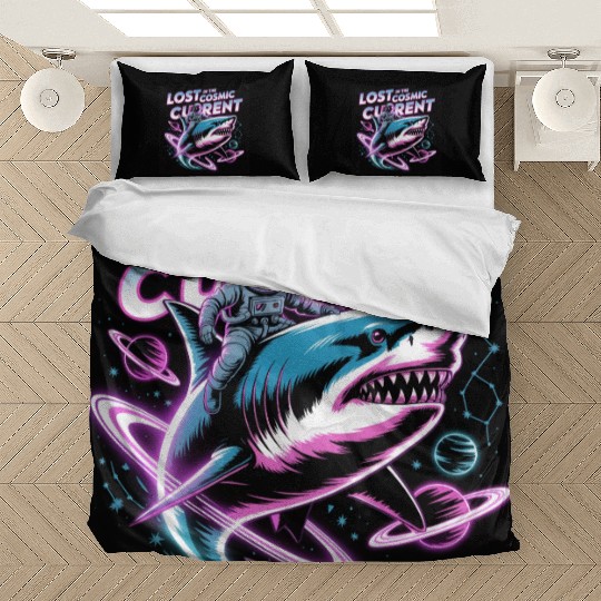 Lost in the Cosmic Shark Adventure Bedding Sets