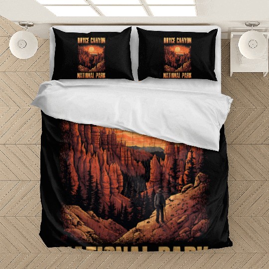 Bryce Canyon National Park Sunset Illustration Bedding Sets