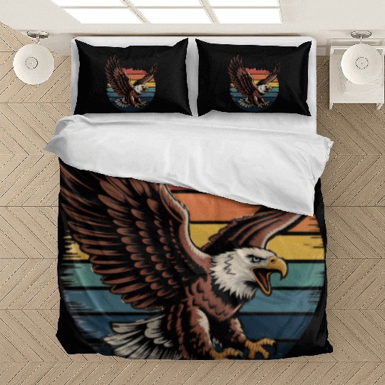 Born to Be Wild Eagle Illustration Bedding Sets