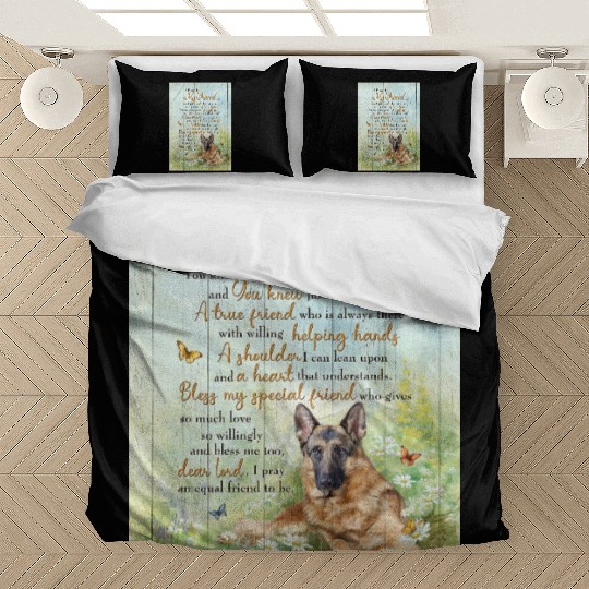 Grateful Pet Friend Prayer Wall Art Bedding Sets