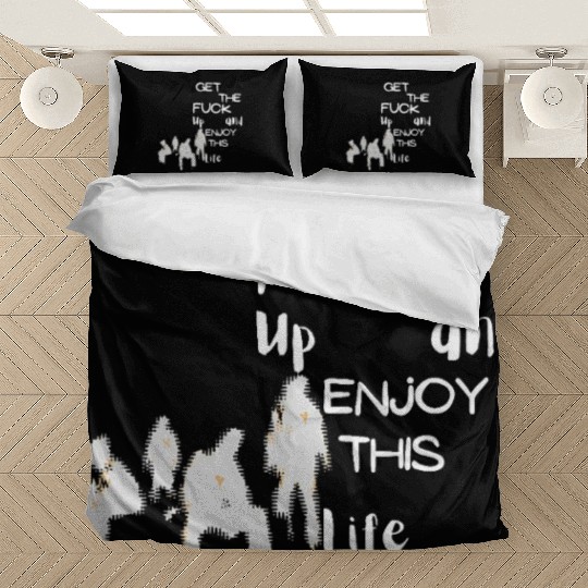 Bold Life Affirmation with Silhouettes Bedding Sets