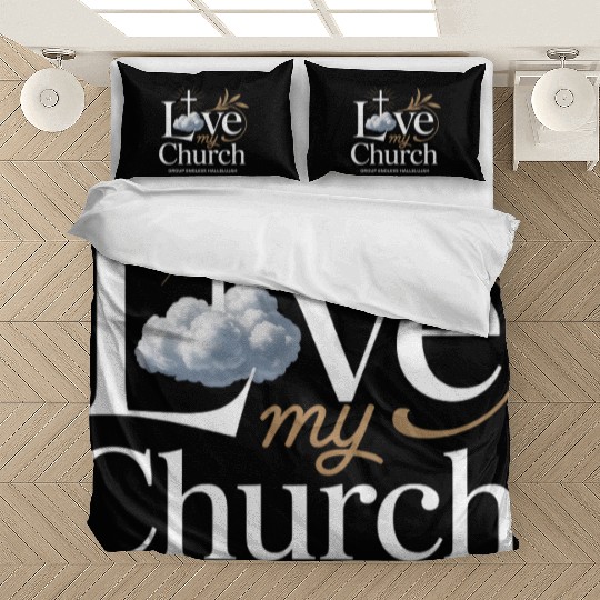 I Love My Church Cross Christian Streetwear Bedding Sets