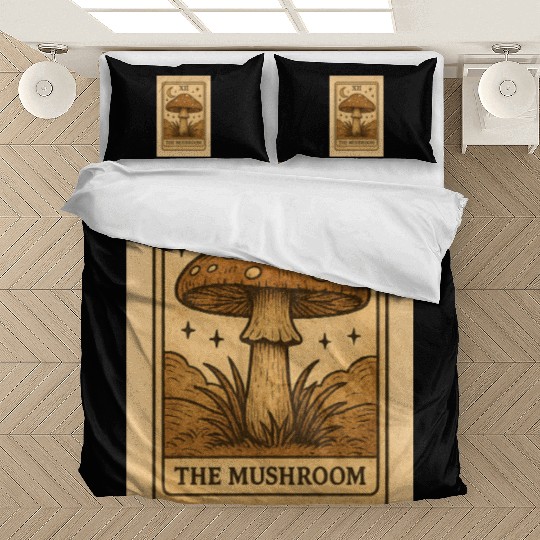 Mystic Mushroom Tarot Card Design Bedding Sets