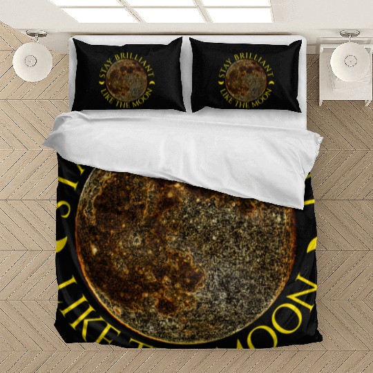 Full Moon & Golden Crescents Quote Bedding Sets