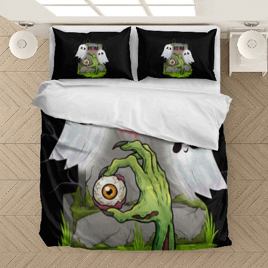 Spooky Graveyard with Ghosts and Eye Bedding Sets