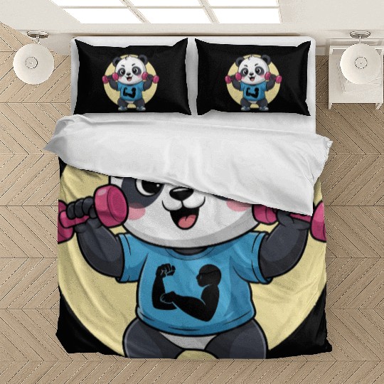 Panda Gym Workout Bedding Sets