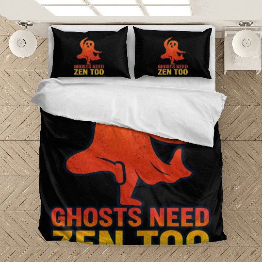 Ghost Yoga Instructor Halloween Bedding Sets