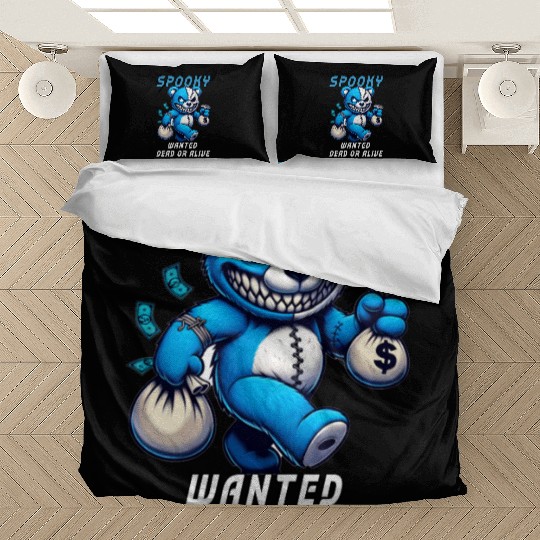 Spooky Teddy Bear Wanted Dead or Alive Halloween Bedding Sets