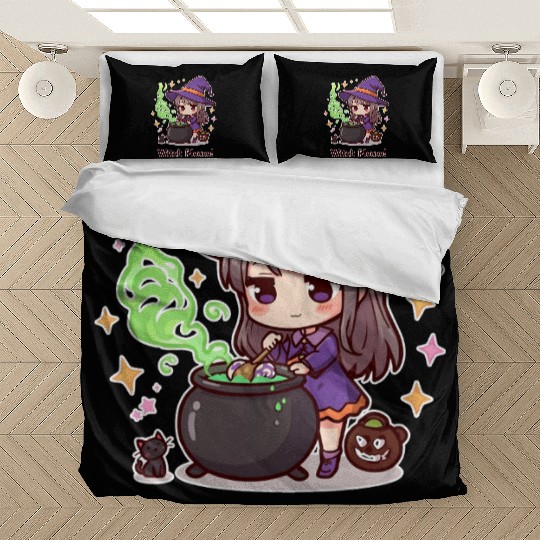 Cute Witch Cauldron Adventure Bedding Sets