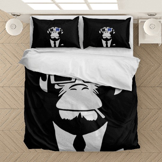 3D Ape Monkey Club Electro Motive Headphones Bedding Sets