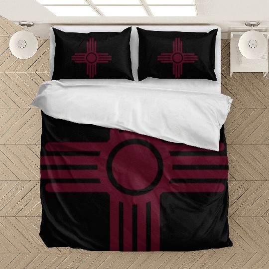 Zia Sun, Zia Pueblo, New Mexico, Sun Symbol, SVG, Bedding Sets