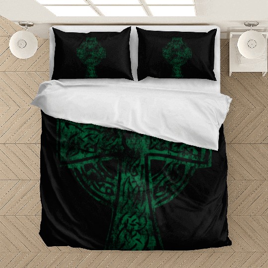 Classic Vintage Style Celtic Cross Crucifix Bedding Sets
