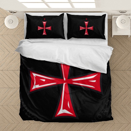 Cross Knights Templar Crusader non nobis domine Bedding Sets