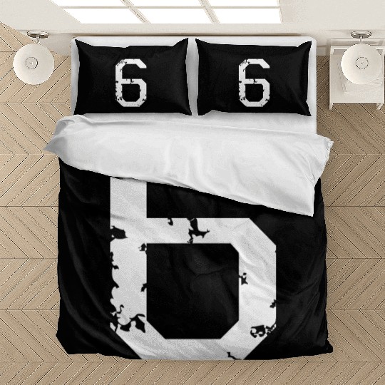 Number 6 (Distressed White) Bedding Sets