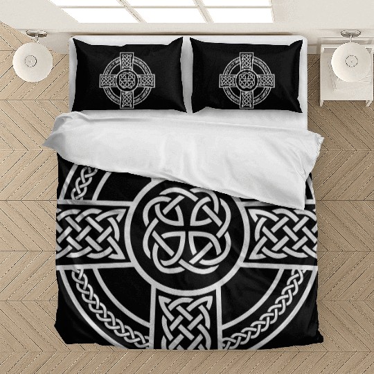Celtic Cross Ireland Intricate Knotwork Design Bedding Sets