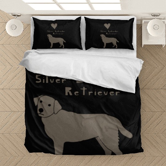 i heart my silver labrador retriever Bedding Sets