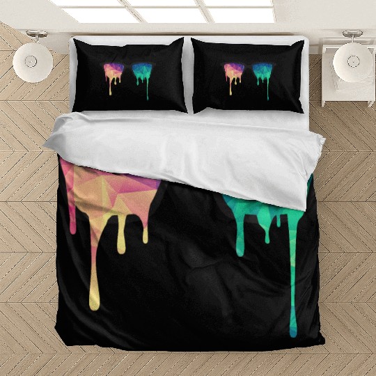 Abstract Psychedelic Nerd Glasses with Color Drops Bedding Sets