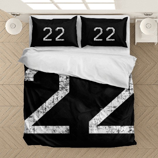 Number 22 (Vintage White) 22nd Birthday Bedding Sets