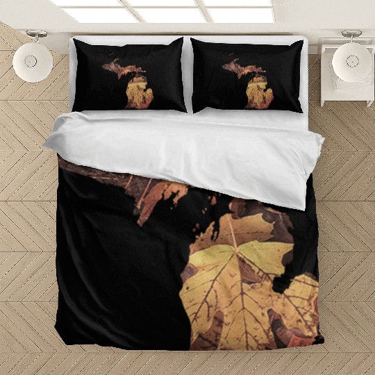 Michigan Autumn Fall Leaves Bedding Sets