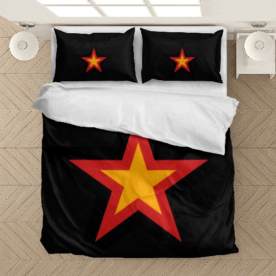 star 3 colors germany nation black red gold flag d Bedding Sets