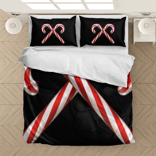 Crossed candy canes Bedding Sets
