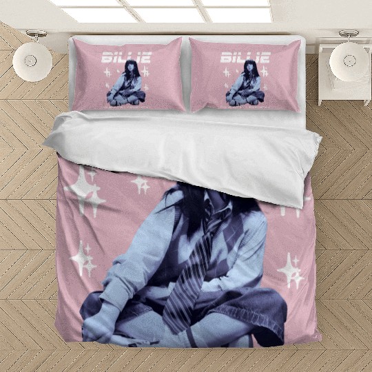 Y2K Inspired Billie Elish Bedding Sets, Happier Than Ever Vintage Graphic Sweater, 90s Aesthetic Fan Gift