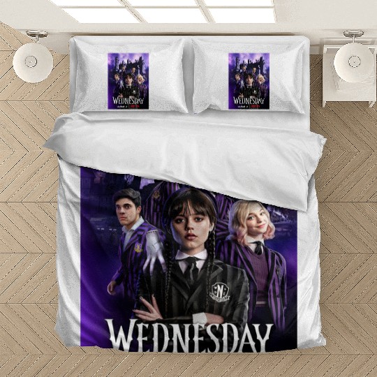 Wednesday Season 2 Premiere On Netflix On August 6 2025 Unisex Bedding Sets